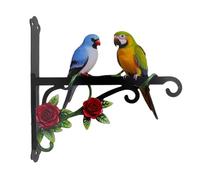 Metal Parrot Wall Decor | Rustproof Sunlight Resistant Garden Art | Outdoor Hanging Ornament For Fence Patio Tree | Spring Summer Backyard Decoration
