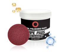 Metal Paste, Scratch Remover with Polishing Pads, Oxidation and Discoloration Cleaner for Chrome Aluminum Brass Stainless Steel, Protective Metal Shine Compound for Exhaust Wheels and Bumpers