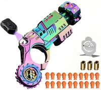 Metal Pistola De Juguete EDC, 20 Bala Suave,Juguete AntiestréS MúLtiples Modos De Juego Soft Bullet Guns Toy con Mini Disco De Acero, para Coleccionar/Regalar