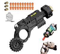 Metal Pistola De Juguete EDC, 20 Bala Suave,Juguete AntiestréS MúLtiples Modos De Juego Soft Bullet Guns Toy con Mini Disco De Acero, para Coleccionar/Regalar