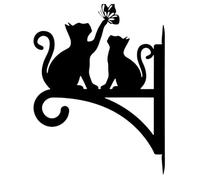 Metal Plant Hangers, Cat Shape Wall Mounted with Planter Hook Design, Iron