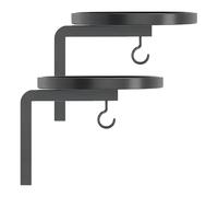 Metal Plant Holder, Plant Wall Shelf, Robust Space Saving Support Rack with Hooks, Decorative Indoor Flower Outdoor, Compact Steel Rack for Kitchen Kitchen Sill Balcony Bathroom Deck Fence Hardware