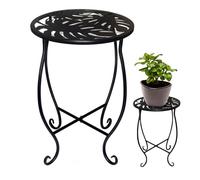 Metal Plant Stand, Tall Decorative Planter Rack, 14.96x7.99x7.99 Inches Round Flower Shelf Display for Garden, Porch, Patio, Balcony, Bedroom, Greenhouse and Living Room Use