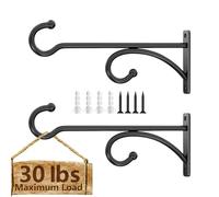 Metal Planter Bracket - Wall Plant Hanger, Two Piece Flower Pot Hook