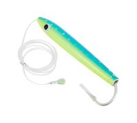 Metal Plastic Tuna Lure 74.5g Cedar Stickbait Cast(blue) | Wood construction, 15.5cm length, wiggling action, triggers strikes, ideal for trolling