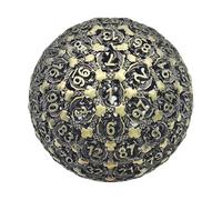 Metal Polyhedral Dice - Single 100 Sided Dice, High Precision Entertainment Tool | Role-Playing Solid Metal RPG Dice, Strong Polyhedral Metal gamming Dice for Serious Gamers and Collectors