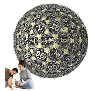 Metal Polyhedral Dice - Single 100 Sided Die, Heavy Duty Numbered Roller | RPG Role-Playing Games Accessories, Tabletop Tool, Dungeons Dragons Board Game Collector Gear