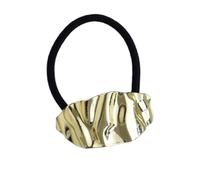 Metal Ponytail Cuff Hair Tie - Fashionable Gold Elastic Wrap | Sleek Geometric Hair Band for Women & Girls | Ideal for Casual, Office, Events, Gifting, Secure Stylish Pony Tails