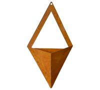 Metal Pot - Wall Planter for Home | Hangable Vintage Container with Geometric Style & Decorative Accent for Indoor, Outdoor, Flowers, Plants, Window, Door, Patio, Apartment and Garden Display