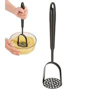 Metal Potato Masher - 12.52 Inches Stainless Steel Press | Small Avocado Smasher, Kitchen Food Gadget For Potato Vegetable Meat Beef Chicken Tomato, Home Cooking Dining Tool