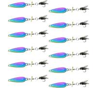 Metal Propeller Fishing Lure for Catching Fish, Fish Bait Freshwater, Fly Spinning Propeller Metal Sequin Soft Bait for All Kinds of Fish (Colorful*12,3Grams)