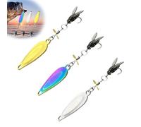 Metal Propeller Fishing Lure for Catching Fish, High-Vibration Flash Attracto, Spinnerbait 3D Eyes Bait with Propeller for All Kinds of Fish (3PCS Mix,4.5g)