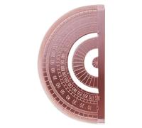 Metal Protractor, Angle Measuring Tool, 180-Degree Precision Device, Strong Steel Construction, Clear Marking Scale, for Carpentry Geometry Drafting School Engineering Student Use, 4.02x2.24 Inches