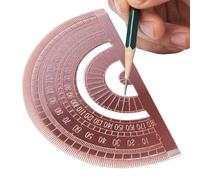 Metal Protractor Set, Angle Measuring Tool, 180 Degree Precision Device, 4.02x2.24 inches, Etched Marking Scale, Durable Stainless Steel Build, Ideal for School, Drafting