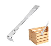 Metal Pry Bar - Stainless Steel Construction, 10.24 Inch Heavy Duty Nail Puller, Flat Scraper Tool, Trim Removal Wedge, Paint Scrapers, Honey Cutting | Compact Crow Bar Scraper For Home Improvement