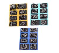 Metal Puzzle,Educational Toys 5x5cm Brain Teasers Games - Compact Metal Mind Puzzles Disentanglement Toys | For Children Teens Family Boys Girls Home Outdoor School Travel