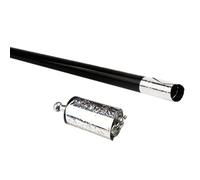 Metal Que aparece en caña Truco de Truco telescópico Varita Estirable Extensible apuerta Accesorios de Truco de Bolsillo Negro