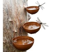 Metal Rain Catcher for Garden, 3 piezas Metal Decorative Bee Watering Station Cup | Rain Collector Yard Decorations for Farmhouse Yard Backyard Patio Porch Balcony Deck Fence Walkway Flower Beds