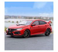 Metal Réplica Coche 1 18 para Honda Civic Type R Fk8 Modelo Coche Juguete Simulación De Aleación De Coche Deportivo como Regalo Año Nuevo Mini Modelo Vehicular(Rojo)