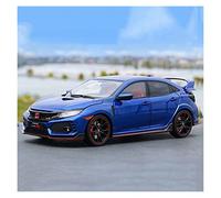 Metal Réplica Coche 1 18 para Honda Civic Type R Fk8 Modelo Coche Juguete Simulación De Aleación De Coche Deportivo como Regalo Año Nuevo Mini Modelo Vehicular(Azul)