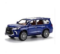 Metal Réplica Coche 1 24 para Lexus LX 570 Aleación Fundida A Presión Modelo De Coche Coleccionable Regalo De Cumpleaños Tirar hacia Atrás Mini Modelo Vehicular(Azul)