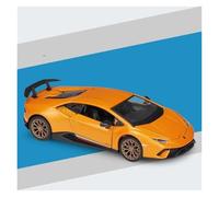 Metal Réplica Coche 1 32 para Lamborghini Huracan Performante Coche Miniatura Aleación Modelo Luz Y Sonido Simulación Metal Fundido A Presión Mini Modelo Vehicular(Naranja)