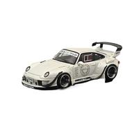 Metal Réplica Coche 1:64 Porsche RWB 993 Rauh-Welt AGL Coche Deportivo Blanco Fundido A Presión Colección Limitada Juguetes para Automóviles Mini Modelo Vehicular