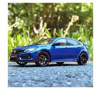 Metal Réplica Coche LCD 2020 1 18 Honda Civic Type R FK8 Alloy Car Model Japanese Sports Car Model Mini Modelo Vehicular(Azul)
