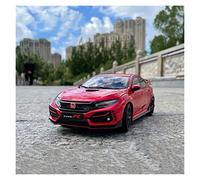 Metal Réplica Coche LCD 2020 1 18 Honda Civic Type R FK8 Alloy Car Model Japanese Sports Car Model Mini Modelo Vehicular(Rojo)