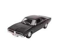 Metal Réplica Coche Maisto Figura 1 18 Dodge Challenger 1969 Classic Car Simulation Alloy Car Collection Mini Modelo Vehicular(Negro)