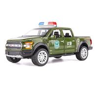 Metal Réplica Coche para Ford Police Car 1 32 Pull Back Puede Abrir La Puerta Coche De Juguete Niños Adultos Regalo De Cumpleaños Mini Modelo Vehicular(Verde)