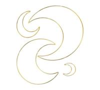 Metal Rings - Five-Pointed Star Ornaments, Christmas Pentagram, Heart Craft, Dream Catcher Supplies for Holiday, Home, Art Projects, Wreath Making, School Activity, 1.96 Inches