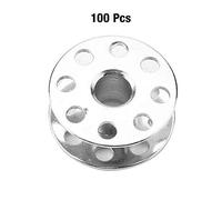 Metal Sewing Bobbins 100pcs, Industrial Sewing Machine Bobbins Metal Bobbin Spools with Winder Slot for Universal Industrial Sewing Machines 455g 16oz (270010 Iron bobbin with holes)