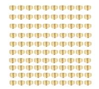 Metal Sewing Thimble Tamaño ajustable Rust Resistant Finger Protector Shield Ring for Hand Working Quilting DIY Crafts Golden 100pcs