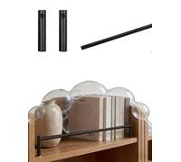 Metal Shelf Guard Rail Decorative 8 12 16 18 24 30 38 in, Tipping Rail Set for Wood/Gallery Shelves, Customizable Length Cabinet Guardrail Bar(30in/76cm)