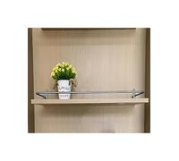 Metal Shelf Rail，Fall Prevention Magazine Rack Fence Set, Sturdy Shelf Rail Lip, Closet/Cupboard Front Wire Fences Guard Rod(Grey,50x40cm)