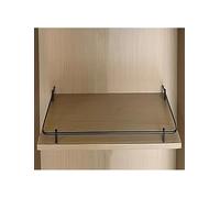 Metal Shelf Rail，Fall Prevention Magazine Rack Fence Set, Sturdy Shelf Rail Lip, Closet/Cupboard Front Wire Fences Guard Rod(Black,50x40cm)