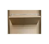 Metal Shelf Rail，Fall Prevention Magazine Rack Fence Set, Sturdy Shelf Rail Lip, Closet/Cupboard Front Wire Fences Guard Rod(Silver,70x40cm)