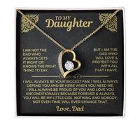 Metal Shines I am the Dad who love all that I have Daughter from Dad - Regalo significativo para cumpleaños, graduación, ocasión especial, Adjustable chain length: 18" - 22", Acero inoxidable
