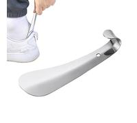 Metal Shoe Horn - Solid Stainless Steel Shoe Wearing Tool, Compact Travel Friendly Helper Stick | Comfortable Footwear Assistance Accessory for Seniors Adults Kids Daily Use