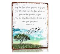 Metal Sign May The Lord Bless You and Keep You, Numbers 6 24 Print, Bible Verse Wall-Art, Christian Gift, Scripture Print, Bedroom Wall Decor