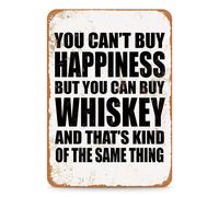 Metal Sign Vintage Room Decor - You Can 't Buy Happiness But You Can Buy A Whiskey Rustic Home Decor Kitchen Wall Art Decor Poster - Office Tin Signs
