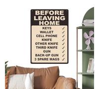 Metal Signs for Outside - Vintage Iron Home Decor, 11.8 x 7.9 Inches Home Sign with Weatherproof Enamel Finish, Retro Wall Plate, Industrial Wall Art for Indoor and Outdoor Living Spaces