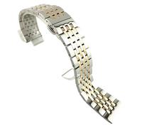 Metal Sólido Pulsera de Reloj Reemplazo, Acero Cepillado Hebilla Plegable para Tissot T41