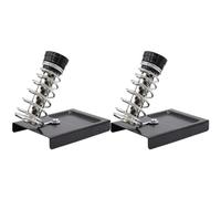 Metal Soporte para Soldador y Resorte Tubos Dobles 2 Piezas | Base Rectangular Estable, Gancho Especial Desmontable, para Estación de Soldadura y Taller de Bricolaje