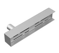 Metal Stainless Steel Linear Gutter Strainers Outdoor Patio Shallow Channel Drainage Trench Drain Kit for Garden Sidewalk Deck Bathroom Slim Grille for Rain Snow Leaves Debris