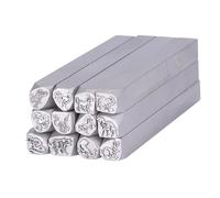 Metal stamping kit Herramienta para estampar diseños de joyas de oro y plata, juego de doce animales del zodíaco, punzón de acero al carbono.