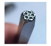 Metal stamping kit Herramienta para estampar diseños de metal de 5 mm y 7 mm, 19 tipos de patrones florales, joyería tallada, cuero, artesanías de madera, sellos(Pattern17,7mm)