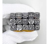 Metal stamping kit Kit de 15 sellos de metal para estampación, para oro, plata, joyería, cuero, arcilla, madera y acero.(Ice cream)