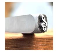 Metal stamping kit Kit de estampado de metal para joyería personalizado, 15 patrones de símbolos musicales, tallado, pulido, joyería, cuero(Pattern13)